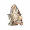 Foundations (4058697) Holy Family with Donkey Stone Resin Figurine, 9.45”