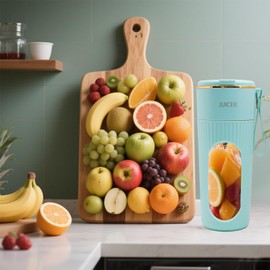 TGCMDSE Portable Blender, Personal Blenders for Smoothies and Shakes, 14 Steel Blades, 340ml Travel Mug Style Compact Blend for Picnic,Office Sports Gym (Emerald)