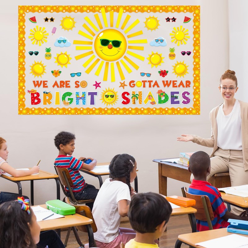 Sun Bulletin Board Set Sun Classroom Decoration Paper Cutout for