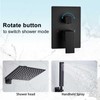Elefloom Shower Faucet Set, 10 Inch Matte Black Wall Mounted