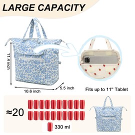 Hreajola Large Lunch Box for Women Waterproof & Leakproof Lunch Tote Bags Reusable Thermal Cooler Bag for Work, Picnic, Travel or Daily Use