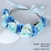 yuruyi Flower Crowns for Women，Headband Hair Wreath Wand for Wedding