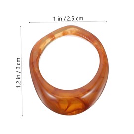 COLLBATH Stylish Resin Ring Pack 4pcs Fashionable Finger Jewelry Chic Accessory for Women