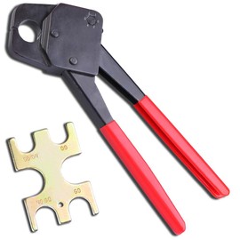 1/2 and 3/4 Pex Crimper & Cutter for Crimp Tool Clamp Tubing Plumbing Gonogo Gauge