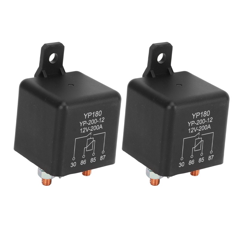 2 Sets 12V Starter Relay Switch 4Pin 200A SPST Heavy