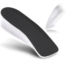 Height Increase Insoles, 3.5cm Height Insoles 1 Pair Heel Lifts Shoe Inserts Invisible Shoe Insoles for Men and Women, Shock Absorption Shoe Heel Inserts Shoe Lifts Heel Insoles, Black