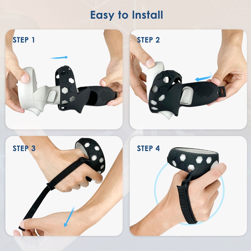 Silicone Controller Cover for Quest 2 Prevent Slip Drop Resistant