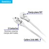 Volteck ED-3B, Extensión eléctrica doméstica, 3 m, blanca