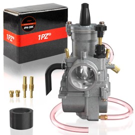 1PZ JP8-28K 28mm PWK28 Carburetor Universal Aftermarket Yamaha BW'S100 Serow225 Suzuki KDX125 Honda Super Dio 117cc 125cc Motorcycle Bike Engine Parts Intake Manifold with Fuel Hose