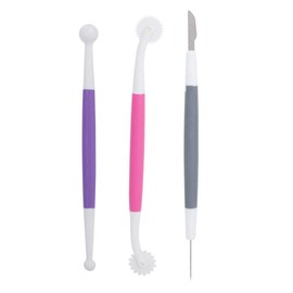 Jeffergarden 3 unids/set herramientas de corte de talla para la decoración de pastel de fondant y modelado de patrones de flores de pastelería