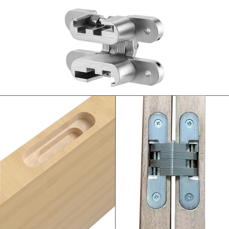YIDELAI Hidden Door Hinge (0-180 Opening Angle) Zinc Alloy Hidden