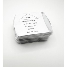 Plastic PVC Pillow Box Party Wedding Favor Retail Packaging Display (Clear, 3 x 3-1/2 x 3/4 50 PCS)