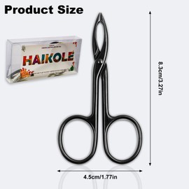 Haikole Tweezers for Women Facial hair 3 Pieces Eyebrow Tweezers,Scissor Tweezer for Remover Facial Hair Eyebrows Care Wig Plucking,Scissor Handle Tweezer Scissors (Straight)
