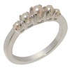 925 Sterling Silver Cultured Pearl Womens Engagement Ring - Size