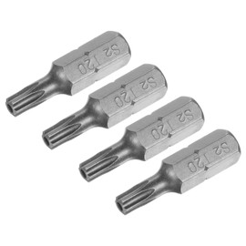 sourcing map Torx Bits 1/4 Inch Hex Shank 25 mm Length Magnetic Screwdriver T20 Screwdriver Bit S2 Alloy Steel Pack of 4