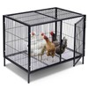 MUDUOBAN Small Chicken Coop with 4-6 Chickens,Outdoor,Predator Proof, Metal