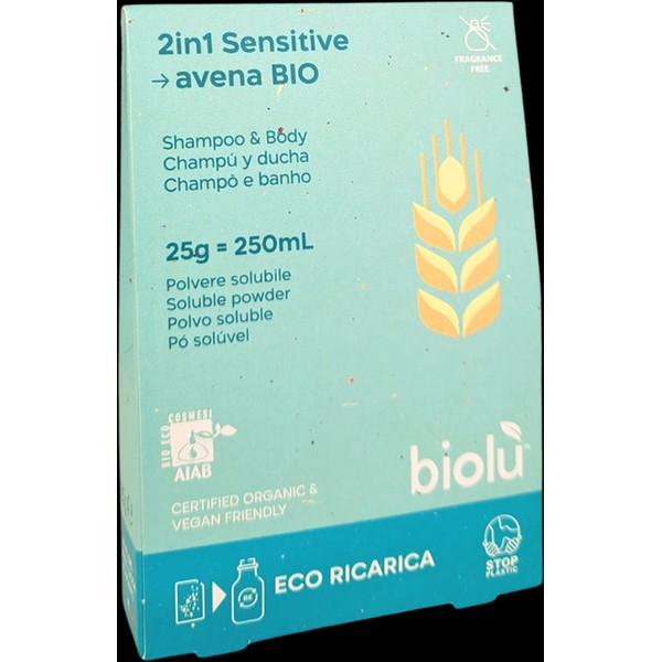 biolù 2-in-1 Sensitive Shampoo & Shower Gel Powder Refill , 25 g