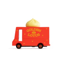 Candylab Toys CANDYCAR® Wooden Food Truck Collection - Dumpling Van, Premium Handcrafted Beech Wood Toy Car