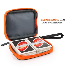 YSAGI Travel with UNO Pouch, Compatible with Card Game, Holds up to 150 Cards, Soft Cloth, Waterproof All-Round Protection, Compatible with UNO Cards, for Outdoor Games or Camping, Black