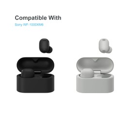 Klowcok Memory Foam Ear Tips Replacement for Sony WF-1000XM6 Earbuds, Gray