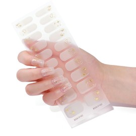 20 Thin Gel Nail Seals, Semi-Hardening Type, Nail Seal, Curing Type, Gel Nail Seal, For Hands, Long Lasting, Gel Nail Seal, Cured Nail, Popular Design, Easy to Apply, Manicure, Includes Tools (10)
