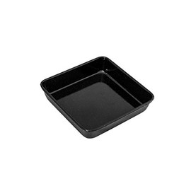 Bakemaster Professional Vitreous Enamel Non-Stick Square Baking Pan, Black, 24 x 24 x 5 cm