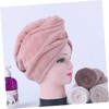 TOVINANNA 3pcs Coral Hair Drying Towel Fast Dry Absorbent Caps