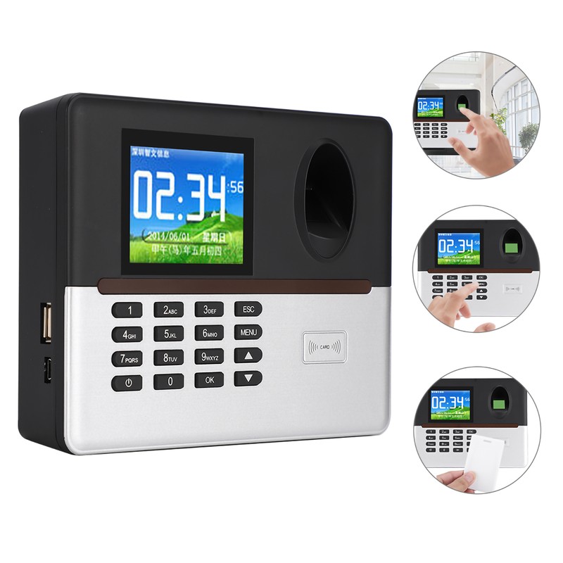 2.8in Wifi Time Attendance Machine 125KHZ RFID TCP/IP Fingerprint Password