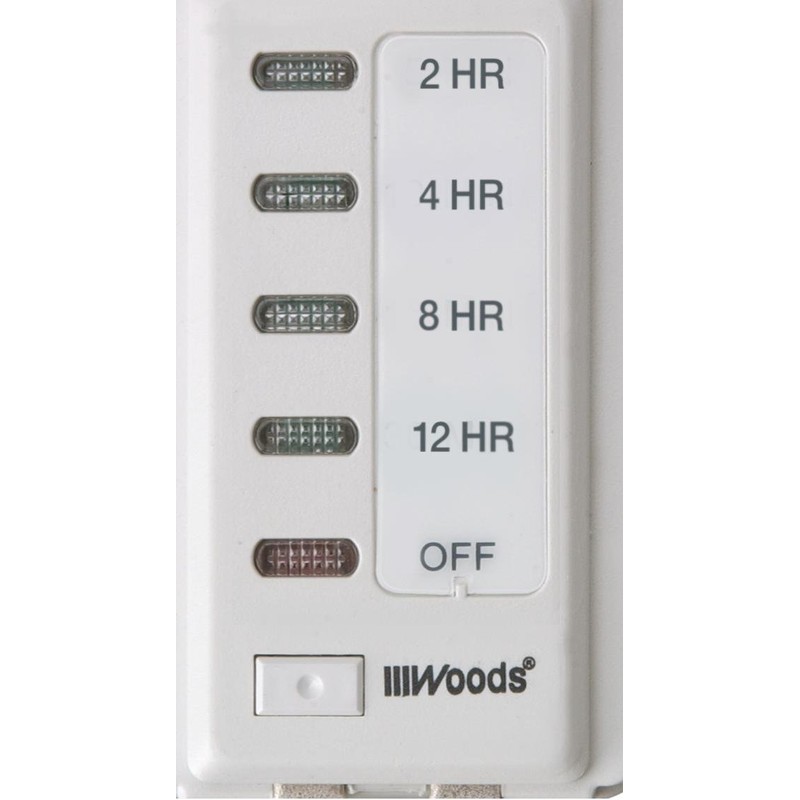 Woods 59014WD In-Wall 12-Hour Digital Countdown Timer, White