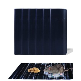 SEEKBIT 6 Pack Rat Sticky Traps Extra Large, Black Mouse Glue Trap Sticky Trap for Mice and Rats, Enhanced Stickiness Trapping Pads Snakes Spiders Roaches for House Rodent Pest Control - 47.2x11