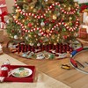 Christmas Tree Skirt, 48 inches Red Luxury Velvet Plush Fur
