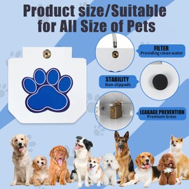 Poofzy Dog Water Fountain Step On, Outdoor Dog Water Sprinkler for Large Dogs, with Upgrade Copper Valve Set, Easy to Use, Fresh Water to Drink (Blue)