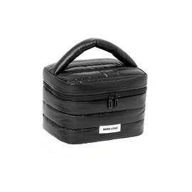 Cute Large Capacity Makeup/Cosmetic/Toiletry Quilted Bag for Women&Girls/Down Jacket Waterproof Fabric/Wide Open/Travel Case/Zipper Organizer Bag