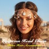 Sixexey Boho Sequin Head Chain Egyptian Gold Headpiece for Women