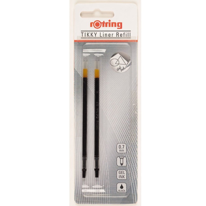 Rotring Tikky Liner Gel 0.3mm Refill - Black (Pack of