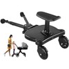 TeqHome Universal Stroller Board with Detachable Seat, 2-in-1 Buggy Board