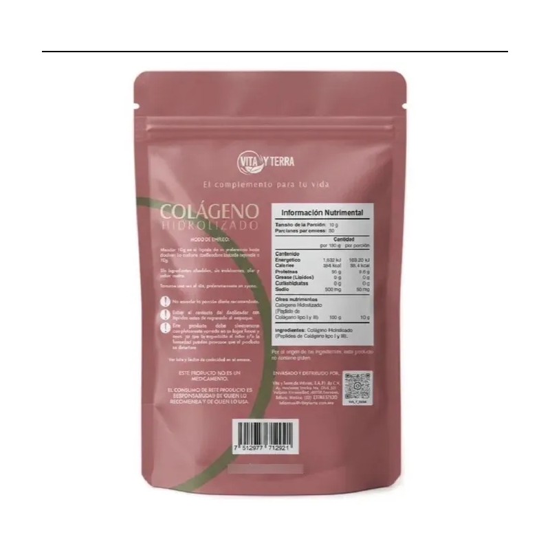Colágeno Hidrolizado Natural, 100% Puro, En Marca Premium