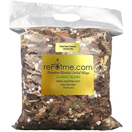 rePotme Orchid Potting Mix, Phalaenopsis Dark Classic Orchid Mix (Mini Bag) - Hand Blended in The USA