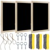A4 Wooden Frame Chalkboard Set - 3 Slate Boards for