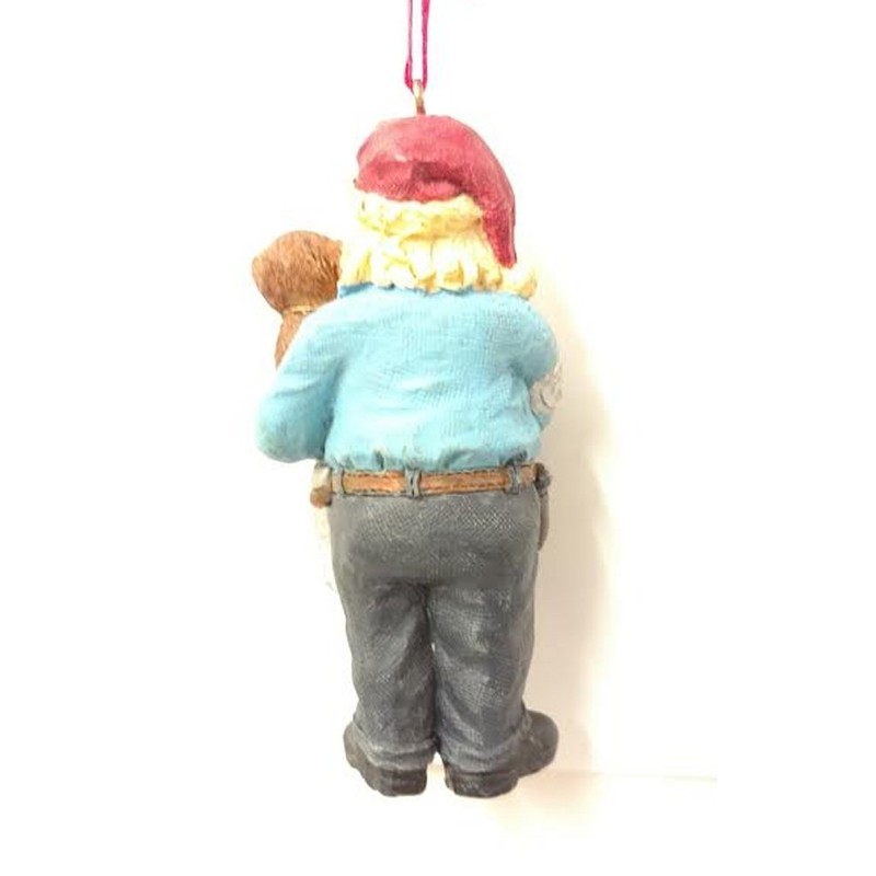 Santa Policeman Ornament (With Dog)