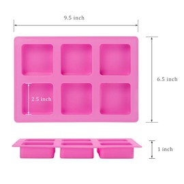 Webake Molde de silicona para brownies, 2 moldes cuadrados para hornear Smores, cupcakes, pastel de queso, pan de maíz, magdalenas, pastel de esponja, jabón, fundición de resina epoxi