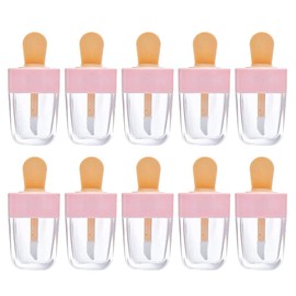 LATRAT 15 Stück Leere Lipgloss-Tube Eisform Nachfüllbarer Lipgloss-Behälter für Lotionen Creme Flüssigkeit