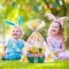 Cholemy 30 Pcs Easter Large Cellophane Gift Basket Bags Bulk