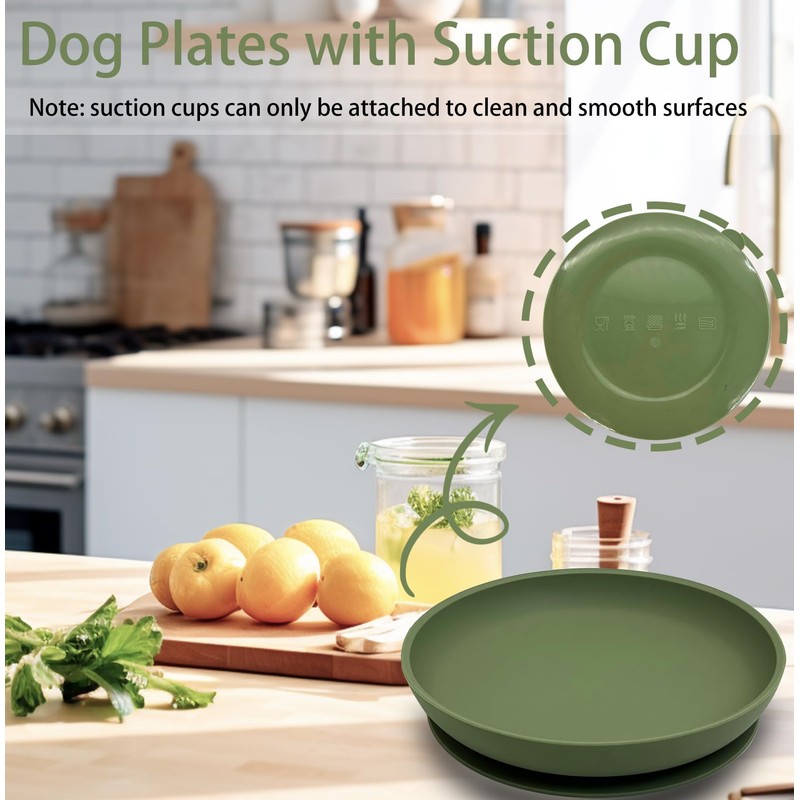 Apatal Silicone Dog Bowl Set of 2-7.7in No Spill Puppy