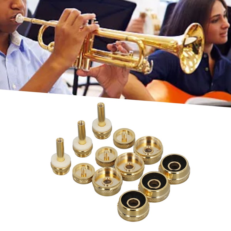 12 Pcs Set Trumpet Valve Finger Button Cap and Rod