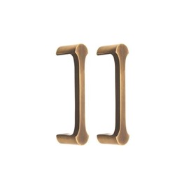 Infinity Decor Set of 2 Antique Brass Tulip Cabinet Drawer Pull Handles Pack 118mm - Ideal for Kitchen Cupboard, Wardrobes, Interior Furniture Doors