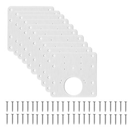 Fsocpen 10 Pcs Hinges Repair Fixing Plates，Stainless Steel Board Cabinet Hinge Repair Replacement Kit for Kitchen Cupboard Door Locker Door Hinges，Cabinet Hinge Repair Plate
