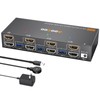 HDMI KVM Switch 2 Monitors 3 PC, 4K@60Hz Dual Monitor