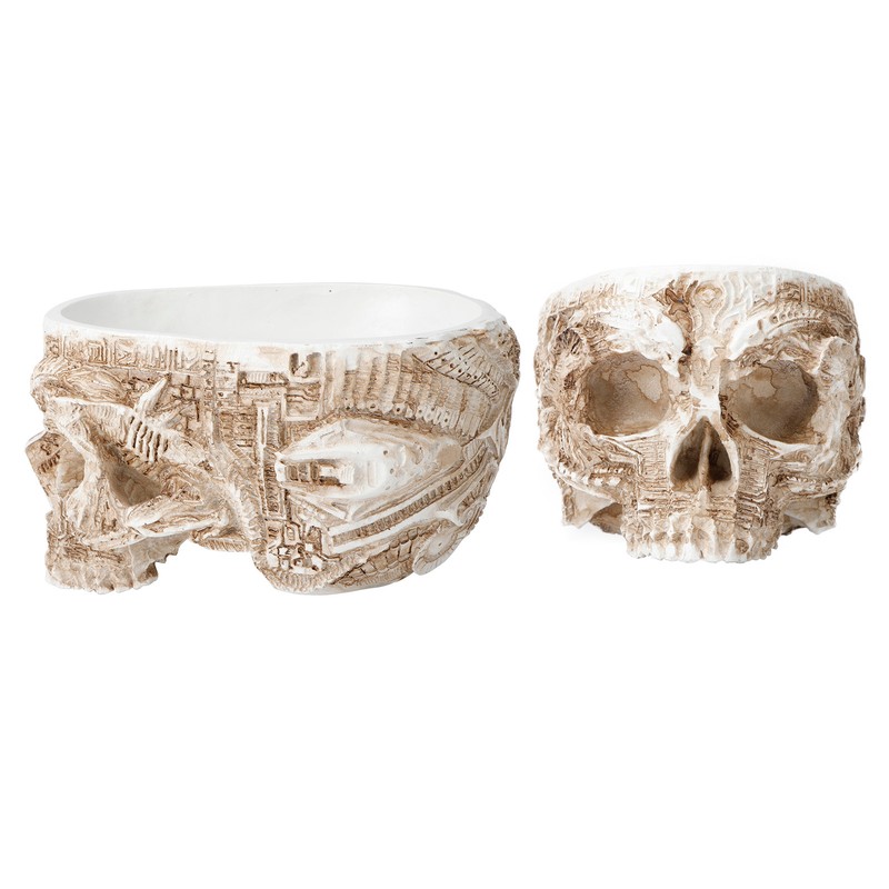 Innovative Resin Skull shaped Flower Pot Succulent Planter Holder Ornament