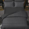 Pamposh Double Duvet Set Charcoal & Grey Doublesided Bedding Set